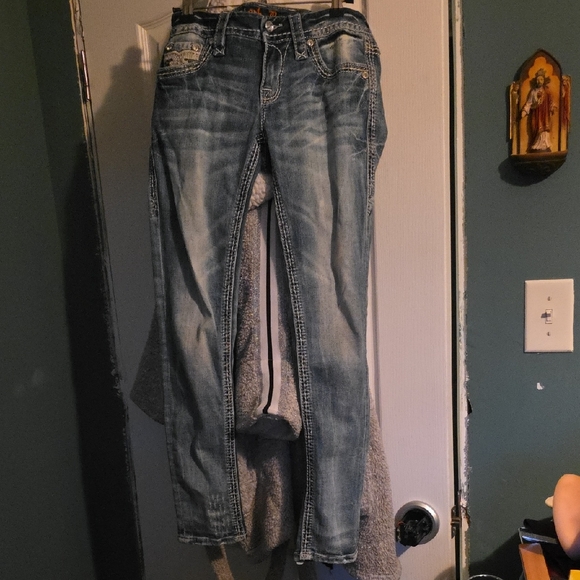 Miss Me Women's Blue Skinny Jeans - Picture 1 of 7